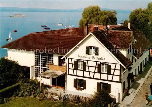 AK / Ansichtskarte Maurach_Birnau Gasthaus Pension Seehalde Blick auf den Bodensee Maurach Birnau