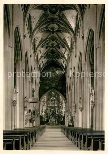 AK / Ansichtskarte ueberlingen_Bodensee Muenster Innenansicht Blick zum Chor ueberlingen Bodensee