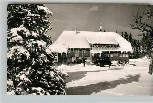 AK / Ansichtskarte Schonach_Schwarzwald Gasthaus Wilhelmshoehe Winter Schonach Schwarzwald