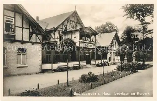 AK / Ansichtskarte Bad_Suderode Badehaus am Kurpark Bad_Suderode