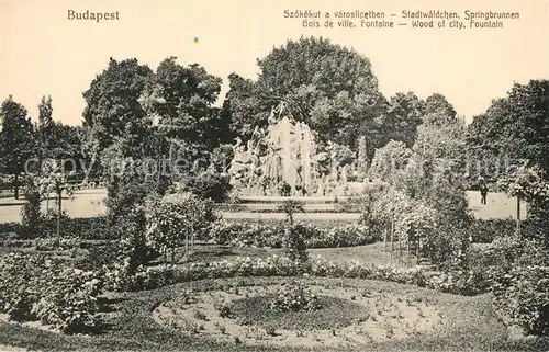 AK / Ansichtskarte Budapest Stadtwaeldchen Springbrunnen Budapest