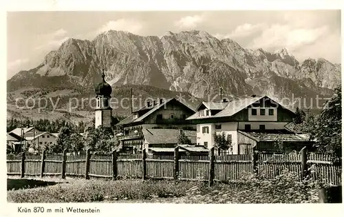 AK / Ansichtskarte Kruen mit Wetterstein Kruen