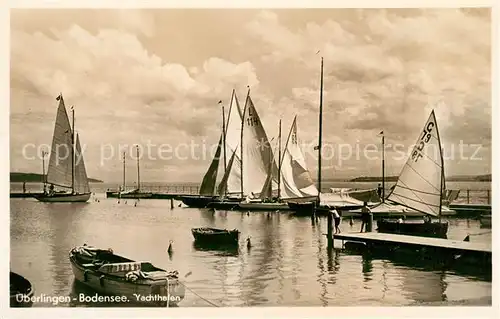 AK / Ansichtskarte ueberlingen_Bodensee Yachthafen Segelboote ueberlingen Bodensee