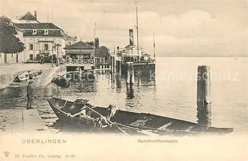 AK / Ansichtskarte ueberlingen_Bodensee Dampfschifflandeplatz Faehre ueberlingen Bodensee