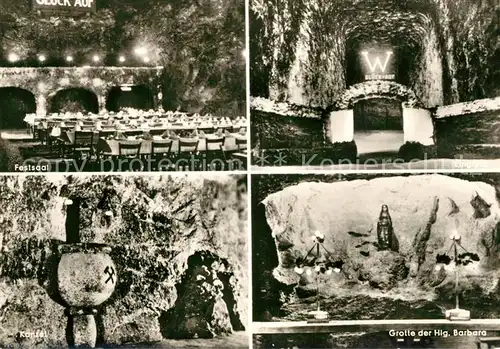 AK / Ansichtskarte Bad_Friedrichshall Kochendorf Festsaal Grotte der Heiligen Barbara Bad_Friedrichshall