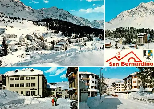 AK / Ansichtskarte Grigioni Winterpanorama San Bernadino Grigioni