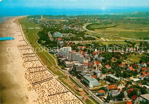 AK / Ansichtskarte Duhnen_Nordsee Nordseeheilbad Fliegeraufnahme Duhnen Nordsee