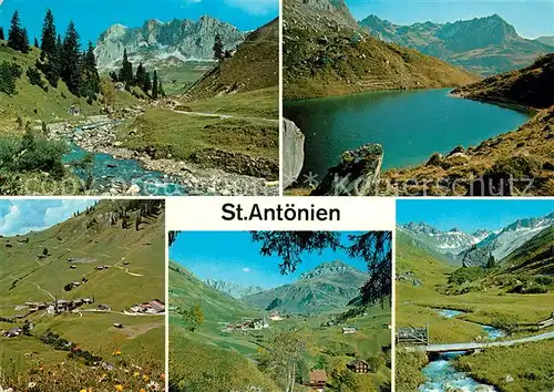 AK / Ansichtskarte St_Antoenien_GR Landschaftspanorama Bergwelt Partnunsee Bergsee Alpen Schollberg Gafiental St_Antoenien_GR