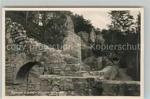 AK / Ansichtskarte Geislingen_Steige Burgruine Helfenstein Geislingen_Steige