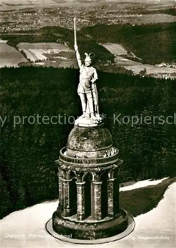 AK / Ansichtskarte Hermannsdenkmal Fliegeraufnahme Detmold Hermannsdenkmal