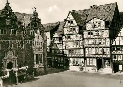 AK / Ansichtskarte Hann._Muenden Markt Fachwerk Hann. Muenden