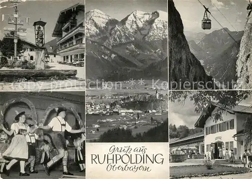 AK / Ansichtskarte Ruhpolding Sonntagshorn Tracht Kurhaus  Ruhpolding