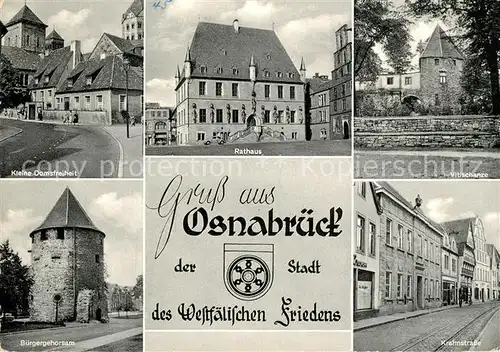 AK / Ansichtskarte Osnabrueck Rathaus Buergergehornsam Vitischanze Osnabrueck