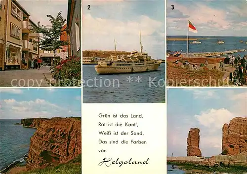 AK / Ansichtskarte Helgoland Ortsmotiv Steilkueste Lange Anna Faehre Helgoland