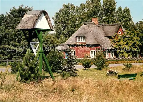 AK / Ansichtskarte Insel_Amrum Sueddorf Alter Glockenturm Friesenhaus Insel Amrum