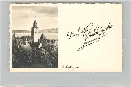 AK / Ansichtskarte ueberlingen_Bodensee Glueckwunsch Neujahr  ueberlingen Bodensee