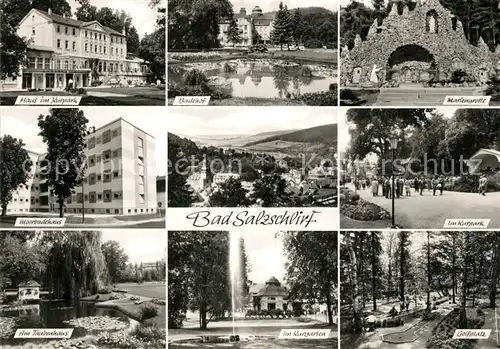 AK / Ansichtskarte Bad_Salzschlirf Kurpark Badehof Mariengrotte Bad_Salzschlirf