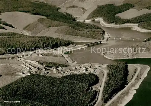 AK / Ansichtskarte Okertalsperre Fliegeraufnahme Hotel Restaurant Romkerhalle Okertalsperre