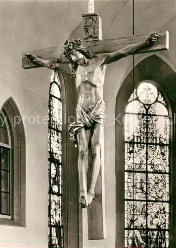 AK / Ansichtskarte Lohr_Main Pfarrkirche St. Michael Holzkreuz Lohr_Main