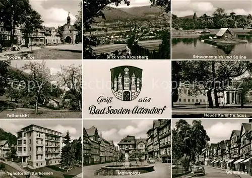 AK / Ansichtskarte Bad_Sooden Allendorf Sanatorium Kurhessen Marktplatz Weinreihe Kurmittelhaus  Bad_Sooden Allendorf