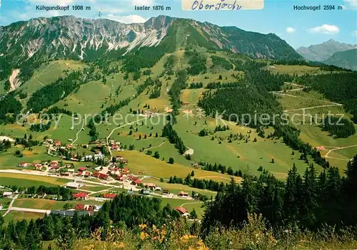 AK / Ansichtskarte Oberjoch Fliegeraufnahme mit Kuehgundkopf Iseler Hochvogel Oberjoch