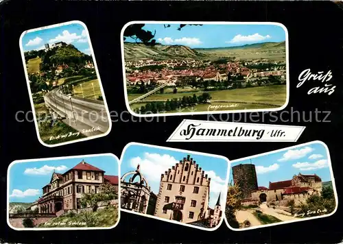 AK / Ansichtskarte Hammelburg Schloss Burg Saaleck Panorama Hammelburg