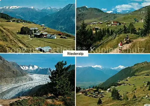 AK / Ansichtskarte Riederalp Aletschgletscher Panorama Riederalp