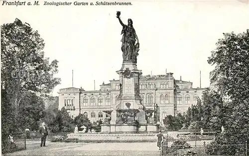 AK / Ansichtskarte Frankfurt_Main Zoologischer Garten Schuetzenbrunnen Frankfurt Main