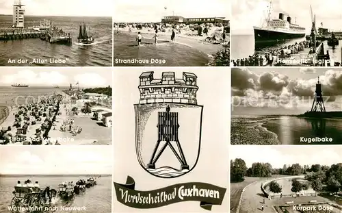 AK / Ansichtskarte Cuxhaven_Nordseebad Kugelbake Alte Liebe Wattenfahrt Doese Cuxhaven_Nordseebad