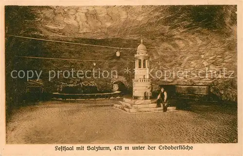 AK / Ansichtskarte Stassfurt Salzbergwerk Festsaal Salzturm  Stassfurt