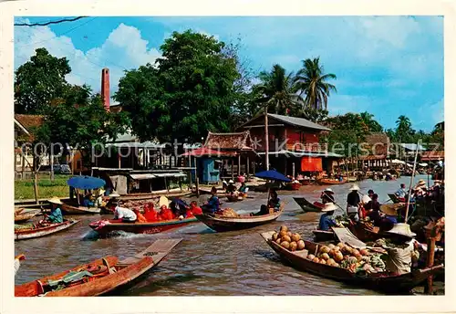 AK / Ansichtskarte Bangkok Floating Market Bangkok