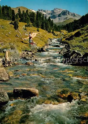 AK / Ansichtskarte Scuol_GR Scarltal mit Clemgiabach und Starlexgruppe Scuol_GR