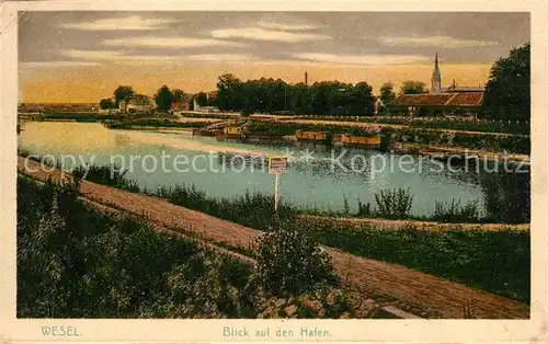 AK / Ansichtskarte Wesel_Rhein Hafen Wesel Rhein