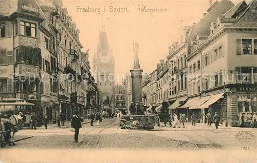 AK / Ansichtskarte Freiburg_Breisgau Kaiserstrasse Freiburg Breisgau