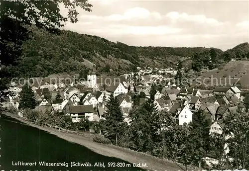 AK / Ansichtskarte Wiesensteig Panorama Kirche Wiesensteig