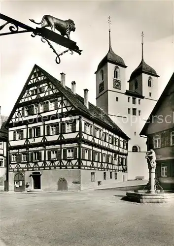 AK / Ansichtskarte Wiesensteig Marktplatz Spital Kirche Wiesensteig