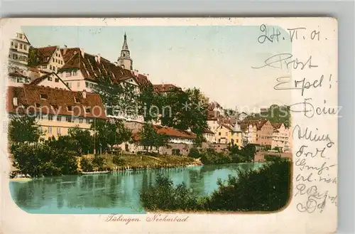 AK / Ansichtskarte Tuebingen Necjkarbad Schloss Tuebingen