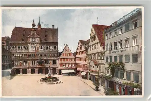 AK / Ansichtskarte Tuebingen Marktplatz Rathaus Tuebingen