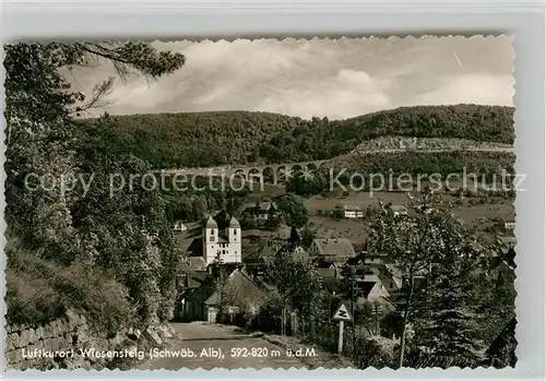 AK / Ansichtskarte Wiesensteig Kirche BAB Viadukt Albaufstieg Wiesensteig