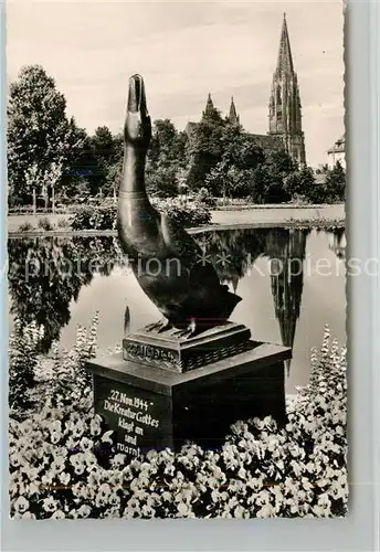 AK / Ansichtskarte Freiburg_Breisgau Entendenkmal Muenster Freiburg Breisgau