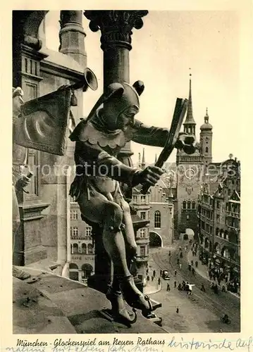 AK / Ansichtskarte Muenchen Glockenspiel Rathaus Muenchen