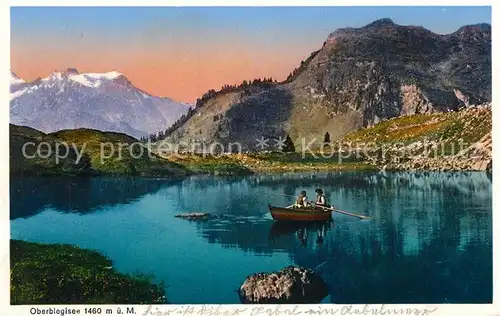 AK / Ansichtskarte Oberblegisee Boot auf See Oberblegisee