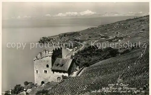 AK / Ansichtskarte Cully_VD et la Tour de Marsens vus de lHotel du Signal de Chexbres Cully_VD