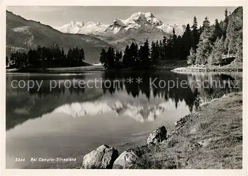 AK / Ansichtskarte Campfer_St_Moritz_GR Bergsee Alpenpanorama Campfer_St_Moritz_GR