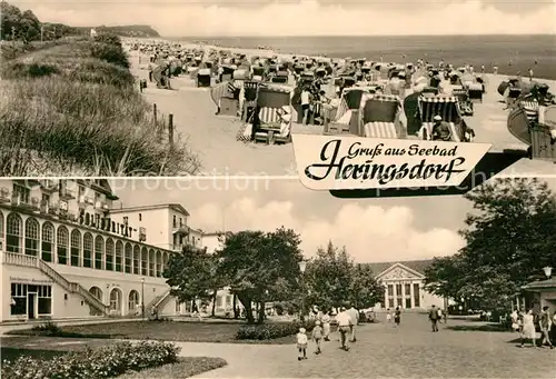 AK / Ansichtskarte Heringsdorf_Ostseebad_Usedom Strand Erholungsheim Solidaritaet Kurhaus Promenade Heringsdorf_Ostseebad