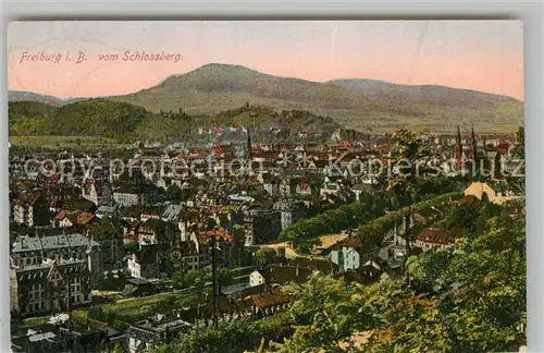 AK / Ansichtskarte Freiburg_Breisgau Blick vom Schlossberg Freiburg Breisgau