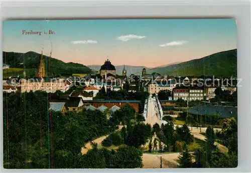 AK / Ansichtskarte Freiburg_Breisgau Stadtpanorama Freiburg Breisgau