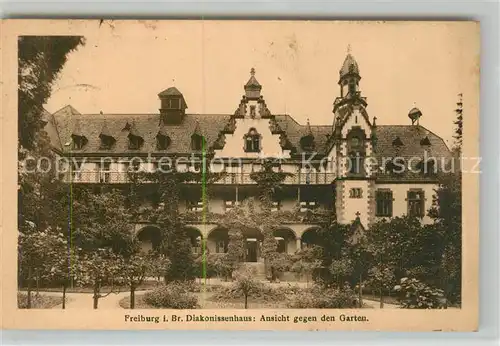 AK / Ansichtskarte Freiburg_Breisgau Diakonissenhaus Garten Freiburg Breisgau