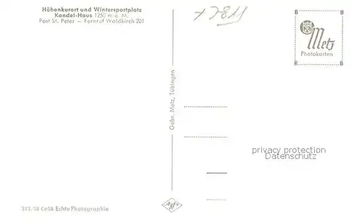 AK / Ansichtskarte Kandel_Breisgau Kandel Haus Kuhweide Kandel Breisgau