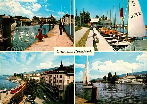 AK / Ansichtskarte Rorschach_Bodensee Hafen Hotel Anker Kornhaus Seerestaurant  Rorschach Bodensee